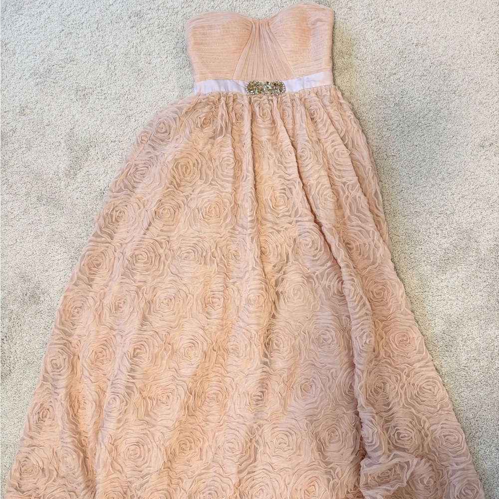 Adrianna Papell Blush Rose Strapless Kids Dress